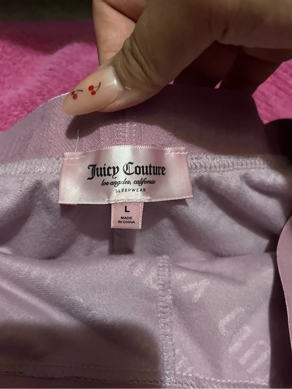 BRAND NEW Juicy Couture Pink Velour Logo Shorts